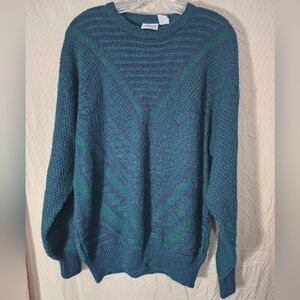 Vintage Giorgio di Firenze Crewneck Sweater Blue/Green Men's Large